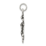 Sterling Silver Antiqued Crucifix Charm - QC-4379315B-5802