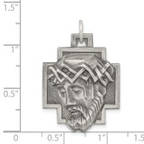 Sterling Silver Antiqued Ecce Homo Medal - QC-004F158C-4069