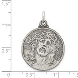 Sterling Silver Antiqued Ecce Homo Medal - QC-AA7315AF-6502