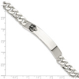 Sterling Silver Antiqued Fleur-de-lis ID Men's Bracelet - QI-42D97906-5691