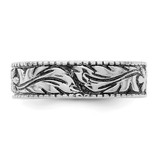 Sterling Silver Antiqued Floral Ring - QR-3A3B1AA5-9513