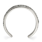 Sterling Silver Antiqued Floral Toe Ring - QR-D55F3717-3595