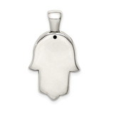 Sterling Silver Antiqued Hamsa Pendant - QC-6EAE4BE3-5275