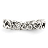 Sterling Silver Antiqued Heart Toe Ring