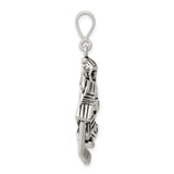 Sterling Silver Antiqued Hockey Player Charm - QC-2022DF3D-2030