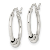 Sterling Silver Antiqued Hoop Earrings - QE-E52849EA-5058