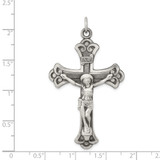Sterling Silver Antiqued INRI Crucifix Pendant - QC-145D3120-2523