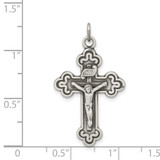 Sterling Silver Antiqued INRI Crucifix Pendant - QC-A8C29FFC-6681