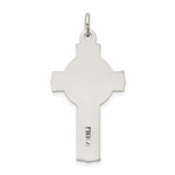 Sterling Silver Antiqued Irish 4-Way INRI Crucifix Cross Pendant