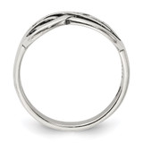 Sterling Silver Antiqued Knot Ring - QR-07D9383B-6149