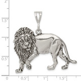 Sterling Silver Antiqued Lion Charm - QC-905D39A3-7923
