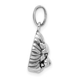 Sterling Silver Antiqued Lion Charm - QC-CB07A725-4940