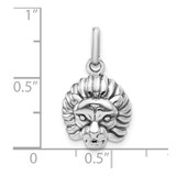Sterling Silver Antiqued Lion Charm - QC-CB07A725-4940
