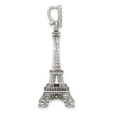 Sterling Silver Antiqued Marcasite 3-D Eiffel Tower Pendant