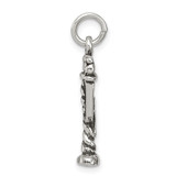 Sterling Silver Antiqued Menorah Charm - QC-DB46DDC1-6994