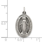 Sterling Silver Antiqued Miraculous Medal - QC-4D96E4F5-5951