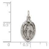 Sterling Silver Antiqued Miraculous Medal - QC-B8024860-9077