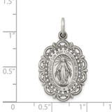Sterling Silver Antiqued Miraculous Medal - QC-C2492AD9-4328