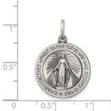 Sterling Silver Antiqued Miraculous Medal - QC-CB815712-9108