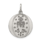 Sterling Silver Antiqued Miraculous Medal - QC-CB815712-9108