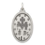 Sterling Silver Antiqued Miraculous Medal - QC-D91B7A14-5501