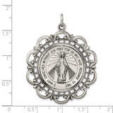 Sterling Silver Antiqued Miraculous Medal - QC-F396DAA9-3921