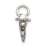 Sterling Silver Antiqued Motorcycle Charm