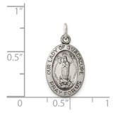 Sterling Silver Antiqued Our Lady of Guadalupe Medal - QC-8EC9E4DF-7856