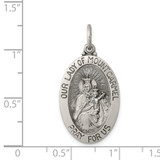 Sterling Silver Antiqued Our Lady of Mount Carmel Medal - QC-A885083D-1148