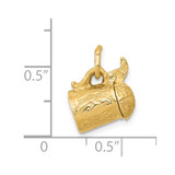 14k 3-D Beer Stein Lid Opens Charm