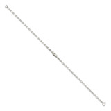 Sterling Silver Antiqued Polished Canoe / Kayak Anklet