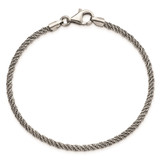 Sterling Silver Antiqued Polished Rope Bracelet - QG-F8680DDC-7788