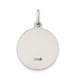 Sterling Silver Antiqued Polished/Matte Holy Communion Pendant