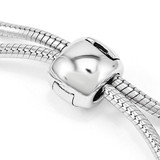 Sterling Silver Antiqued Reflections Black Crystal Adjustable Bracelet