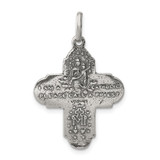 Sterling Silver Antiqued Reversible 4-way Medal - QC-46AEE983-5343