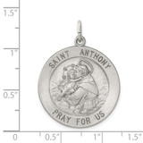 Sterling Silver Antiqued Saint Anthony Medal - QC-2BD98A32-8140