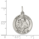 Sterling Silver Antiqued Saint Anthony Medal - QC-46B41530-7322