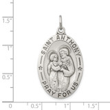 Sterling Silver Antiqued Saint Anthony Medal - QC-F0C24AF0-7018