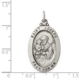 Sterling Silver Antiqued Saint Joseph Medal - QC-019D6E46-7554