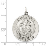 Sterling Silver Antiqued Saint Joseph Medal - QC-26CE3143-7081