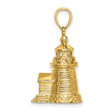 14K 3-D Brant Point Lighthouse Nantucket Harbor, Ma Charm - K7-A4A1D727-5290