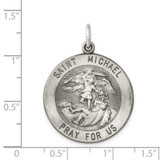 Sterling Silver Antiqued Saint Michael Medal - QC-AB83BAF1-7733