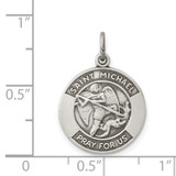 Sterling Silver Antiqued Saint Michael Medal - QC-EF82E2BB-1269