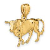 14K 3-D Bull w/Horns Charm