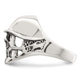Sterling Silver Antiqued Skull Ring - QR-899F1F7A-5039