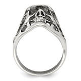 Sterling Silver Antiqued Skull Ring - QR-A7C784D8-8699