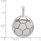 Sterling Silver Antiqued Soccer Ball Pendant - QC-45FF4D98-5935