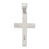 Sterling Silver Antiqued Solid Textured Cross Pendant - QC-1DE864BE-3228