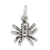 Sterling Silver Antiqued Spider Charm