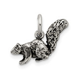 Sterling Silver Antiqued Squirrel Charm - QC-BD4897F2-3692